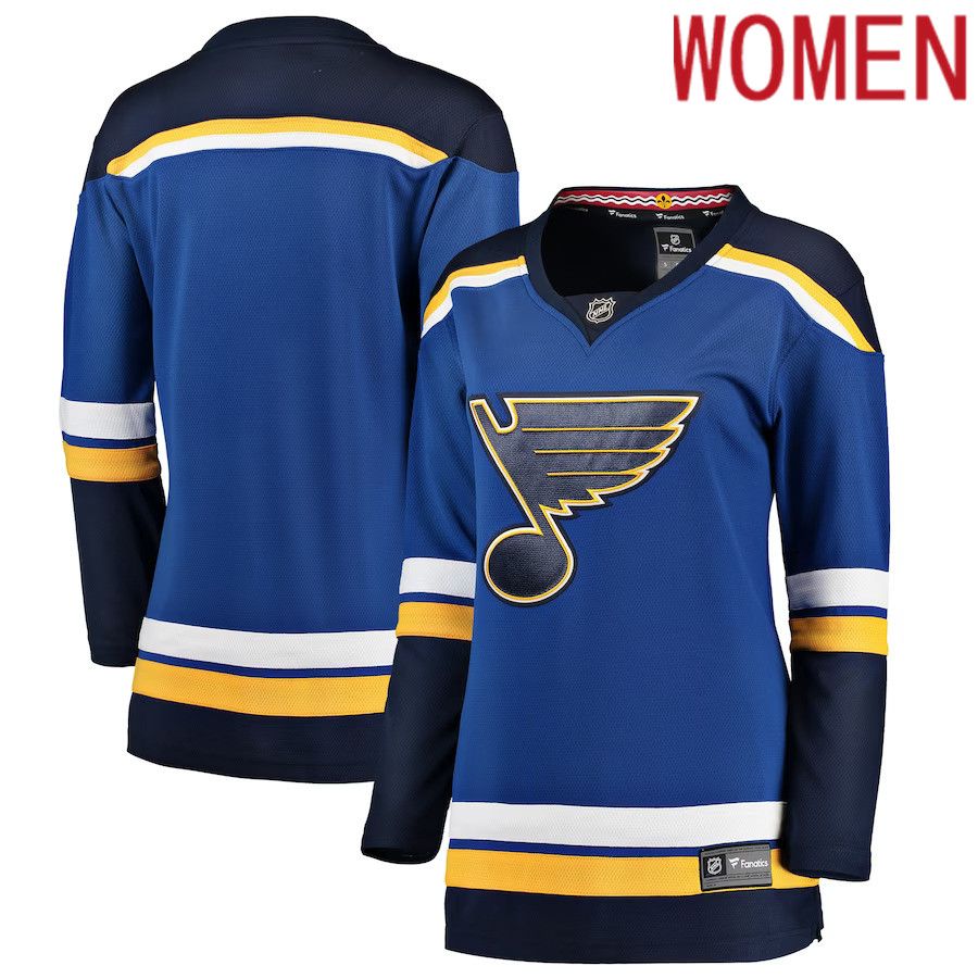 Women St. Louis Blues Fanatics Branded Blue Breakaway Home NHL Jersey->women nhl jersey->Women Jersey